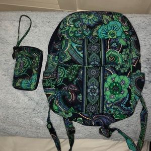 Vera Bradley backpack & wristlet set